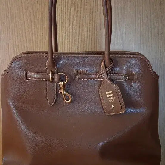 [BUNJANG] Brown Leather Tote Bag / 토드백