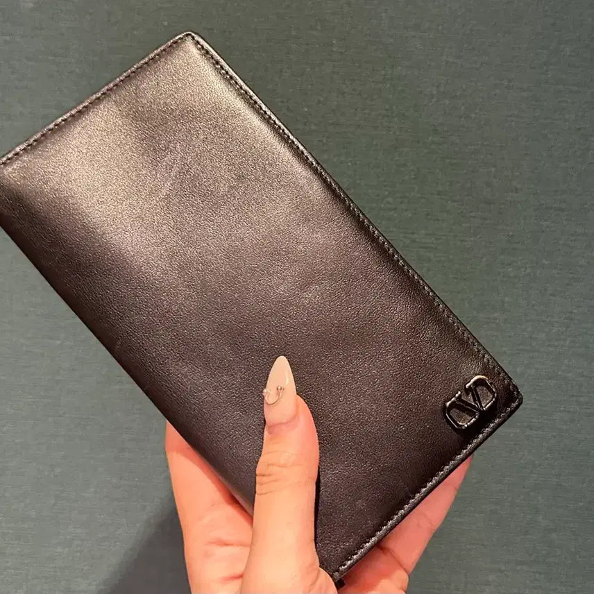 [BUNJANG] Valentino Men's Long Wallet Black Leather / 발렌티노 남자 장지갑