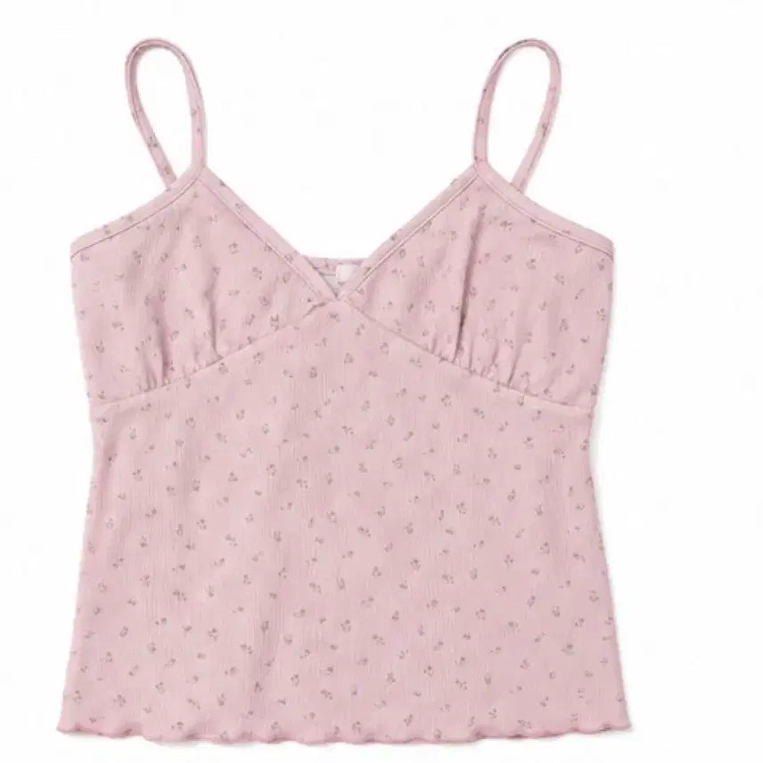 [BUNJANG] Mori Style Pink Flower Pattern Camisole / 모일리 핑크 플라워 패턴 나시 모리 스타일