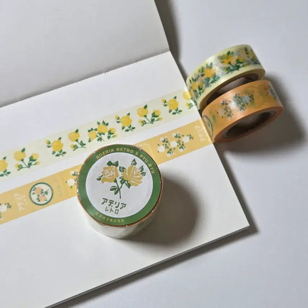 [BUNJANG] Ryuryu Adelia Retro Masking Tape Set (2 Rolls) / 류류 아데리아 레트로 마스킹테이프 (2종)