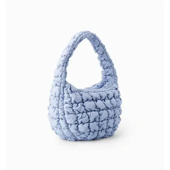[BUNJANG] COS Quilted Shirring Shoulder Bag Sky Blue / COS 퀼팅 셔링 숄더백 스카이블루
