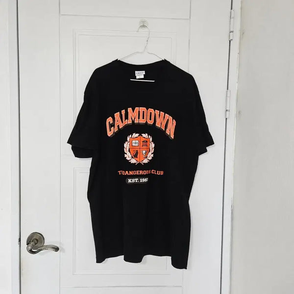 [BUNJANG] Calmdown Goods T-Shirt (Black, Navy) / [XL] 침착맨 굿즈 티셔츠 calmdown (블랙, 네이비)