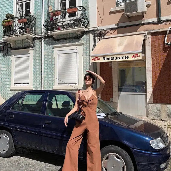 [BUNJANG] Suhkooky Brown Jumpsuit / 서쿠키 브라운 점프수트
