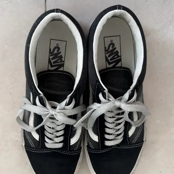 [BUNJANG] Vans Old Skool (Wave Washed) Black Sneakers / 반스 올드스쿨 - (웨이브 워시드) 블랙 270