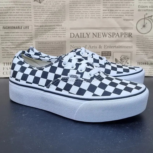 [BUNJANG] Vans Authentic Checkerboard Sneakers (225) / 반스 어센틱 체커보드 스니커즈 225