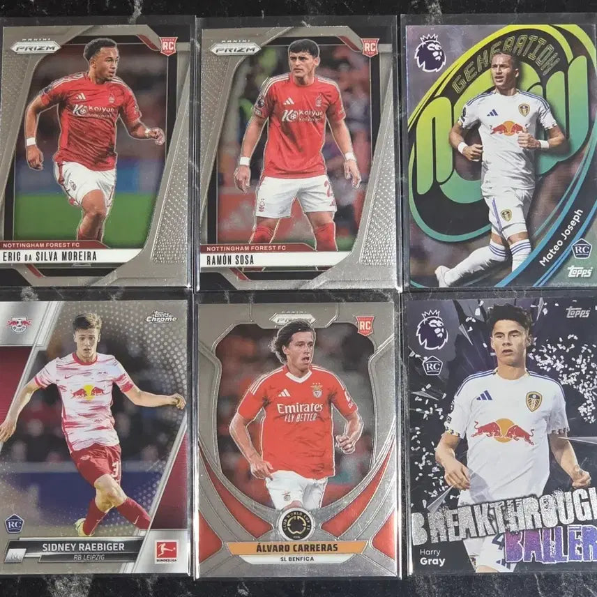 [BUNJANG] Rookie Soccer Trading Cards Bundle - 6 Cards / 루키 축구 카드 6장 일괄 판매