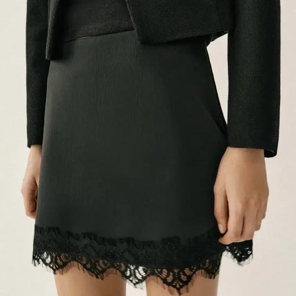 [BUNJANG] ZARA Lace Hemline Skirt Pants / 자라 레이스 헴라인 스커트 팬츠 1165/140