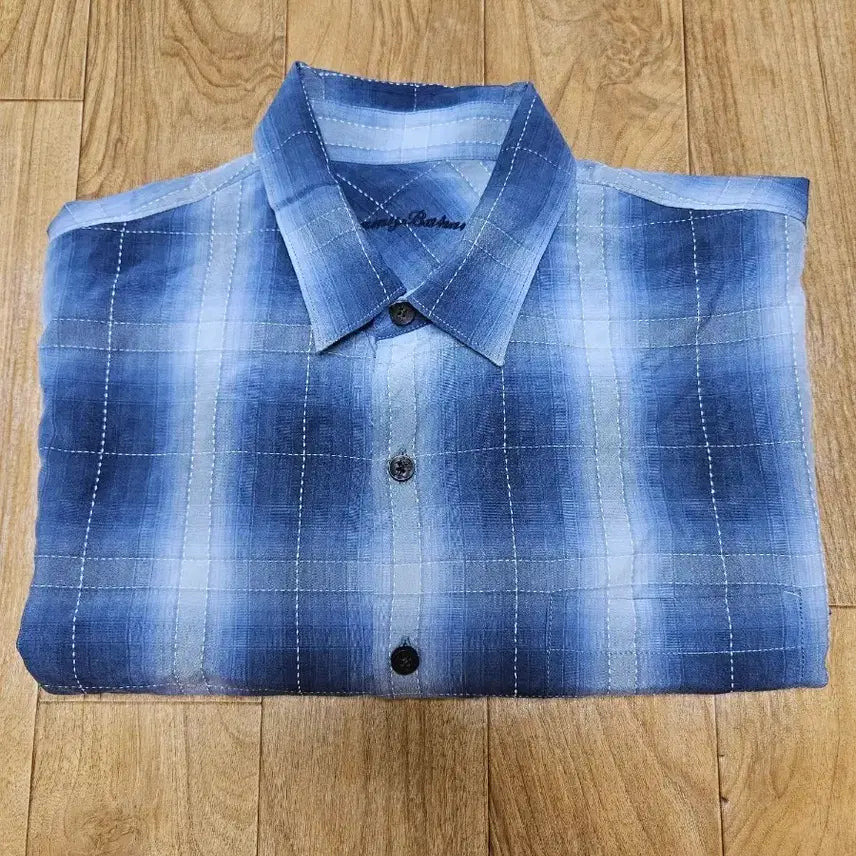 [BUNJANG] Tommy Bahama Check Short Sleeve Shirt / 타미바하마 체크 반팔 셔츠