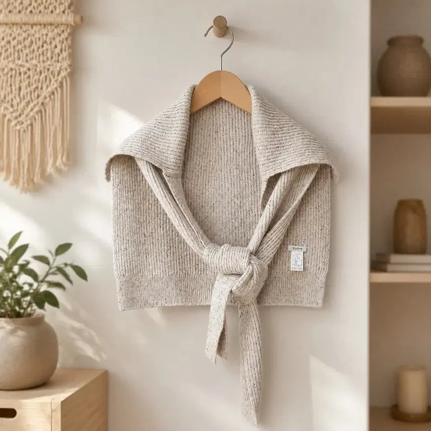 [BUNJANG] SYSTEM 2024 Wool Blend Nep Yarn Knit Shawl Scarf / 한섬 시스템 SYSTEM 2024 네프 울 니트 숄 머플러