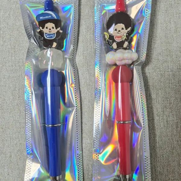 [BUNJANG] Monchhichi Beaded Ballpoint Pen / 몬치치 볼꾸펜