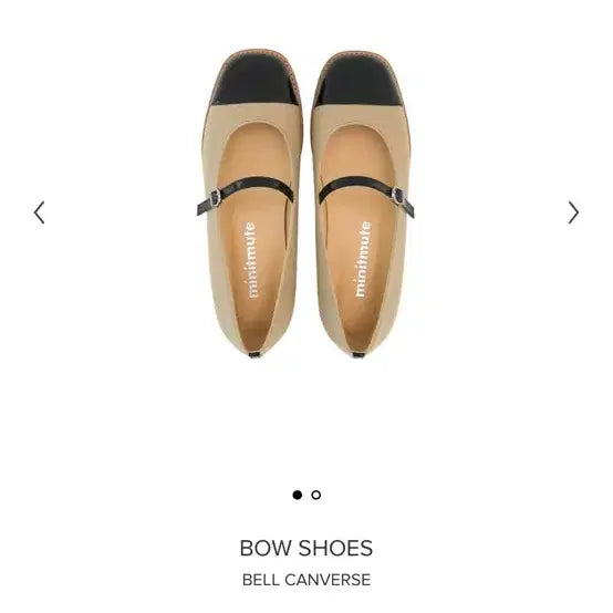 [BUNJANG] MinuteMute Bow Shoes Beige Leather / 미닛뮤트 보우슈즈