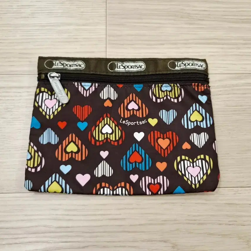 [BUNJANG] Lesportsac Heart Pattern Pouch Clutch Bag / 레스포삭 하트 패턴 파우치 클러치백