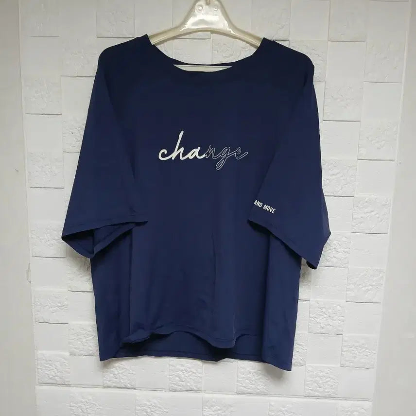 [BUNJANG] Cindy Navy Oversized Short Sleeve T-Shirt Size M / 신디 네이비 오버핏 반팔티 M