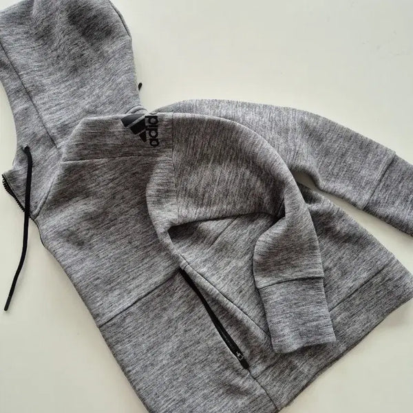[BUNJANG] Adidas Hooded Training Zip-up Grey XS / 아디다스 (XS)후드 트레이닝 집업(MT1
