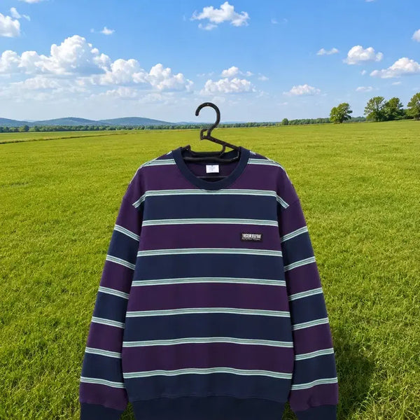 [BUNJANG] Thisisneverthat Striped Logo Sweatshirt / 디스이즈네버댓 맨투맨 XL