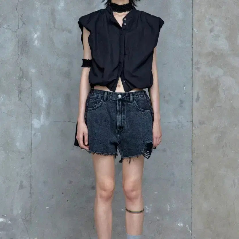 [BUNJANG] Ecru Standalone 25SS Denim Shorts Size 1 / 에크루 스탠드얼론 STANDALONE 25SS 데님 SHORTS 1사이즈