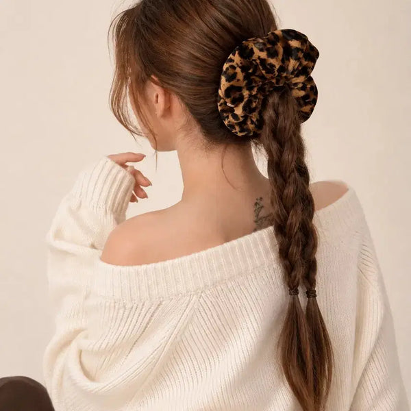 [BUNJANG] Beige Leopard & Brown Leopard Hair Ties Set / 베이지 레오파드 & 브라운 레오파드