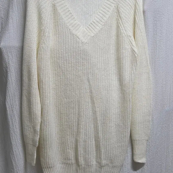 [BUNJANG] Vintage Long V-Neck Knit Sweater / 급처 빈티지 V넥 니트