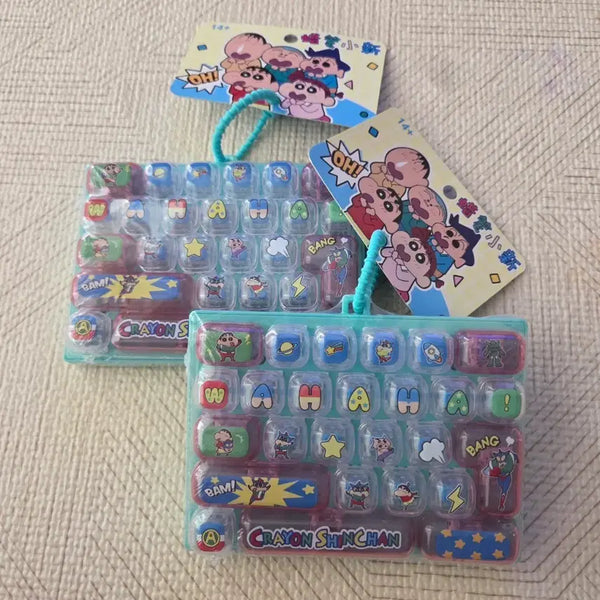 [BUNJANG] Crayon Shin-chan Official Large Keyboard Keycap Set (26 Keycaps) / 짱구 정품 대왕 키보드 키캡 26구 새상품