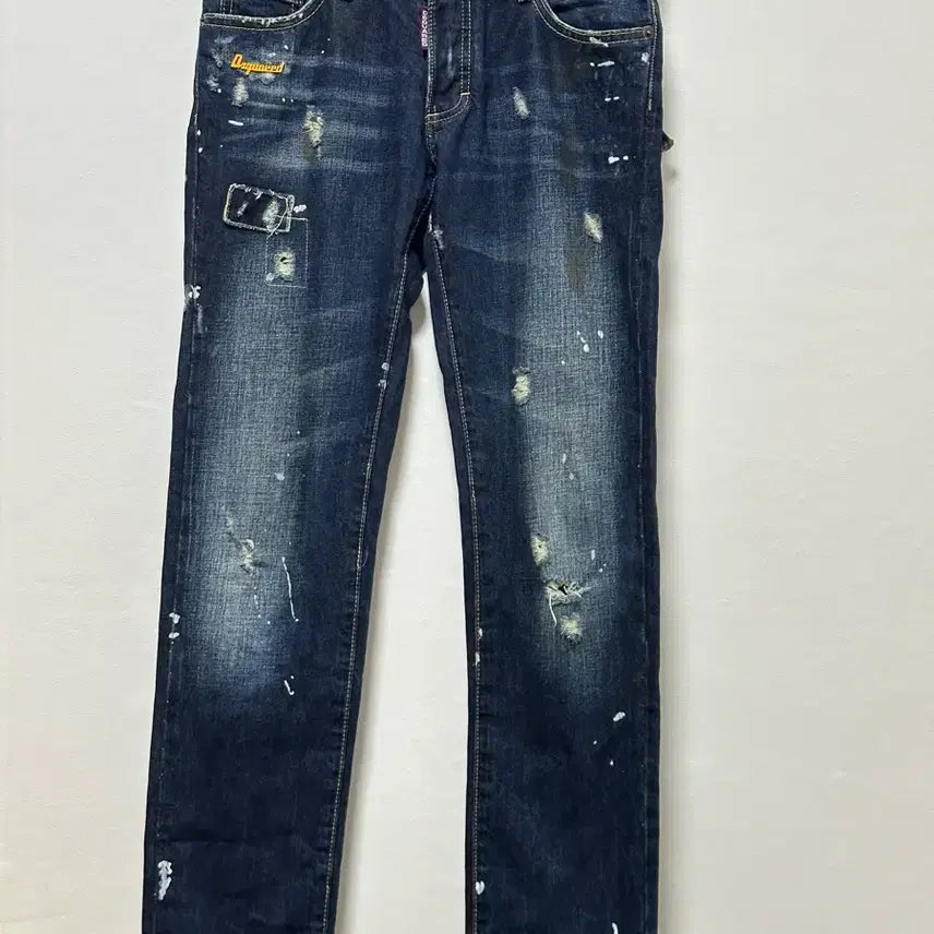 [BUNJANG] DSQUARED2 Painting Wash Denim Jeans Size 44 / 디스퀘어드2 페인팅 워싱 데님 44