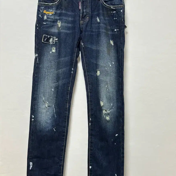[BUNJANG] DSQUARED2 Painting Wash Denim Jeans Size 44 / 디스퀘어드2 페인팅 워싱 데님 44