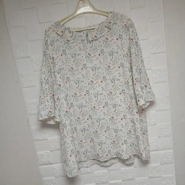 [BUNJANG] Crocodile Floral Print Blouse / 크로커다일 블라우스 100