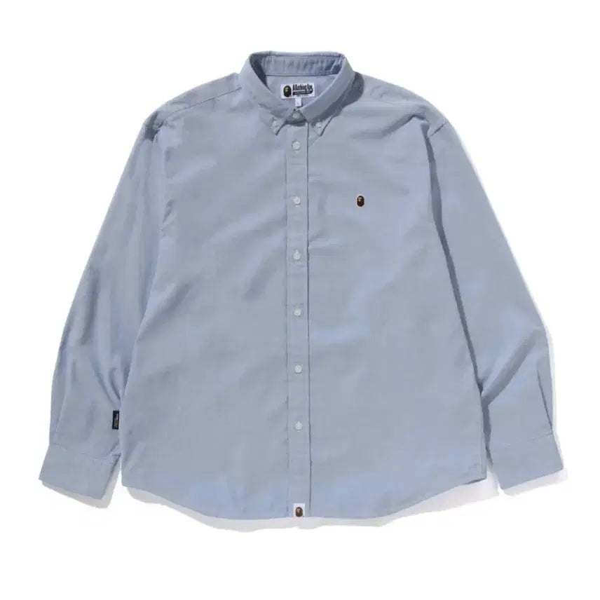 [BUNJANG] BAPE Oxford Shirt Light Blue / 베이프 옥스포드 셔츠SL 라이트 블루