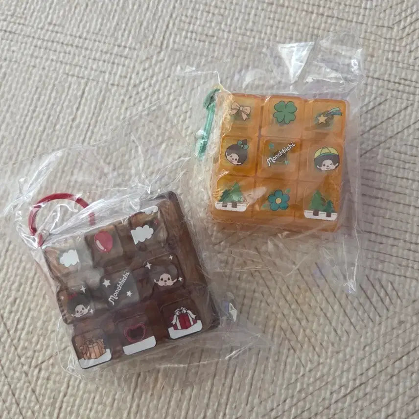 [BUNJANG] Monchhichi Keycap Keychain 9-Slot Set / 몬치치 키캡 키링 9구 새상품 2종