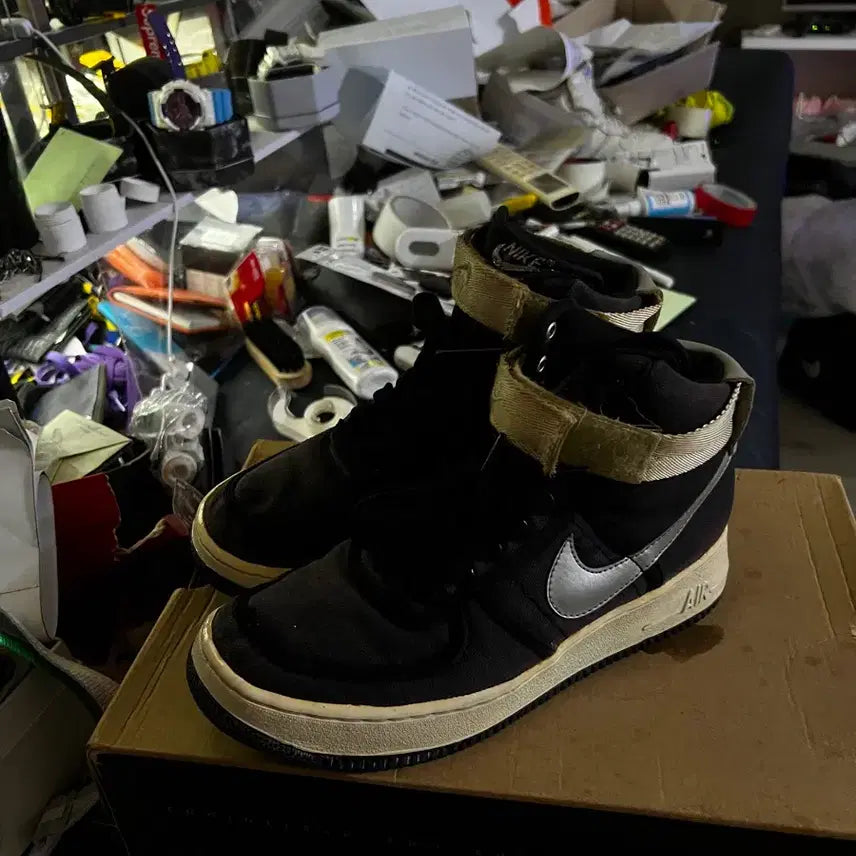 [BUNJANG] Nike Air Force 1 High '93 Canvas / 93 나이키 에어포스1 하이 검/은 cvs