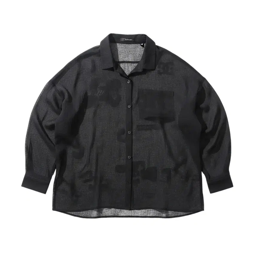 [BUNJANG] St. Frenchi See-Through Oversized Shirt Blouse / 여성F/ St.Frenchi 시스루 오버빗 셔츠블라우스 20-15