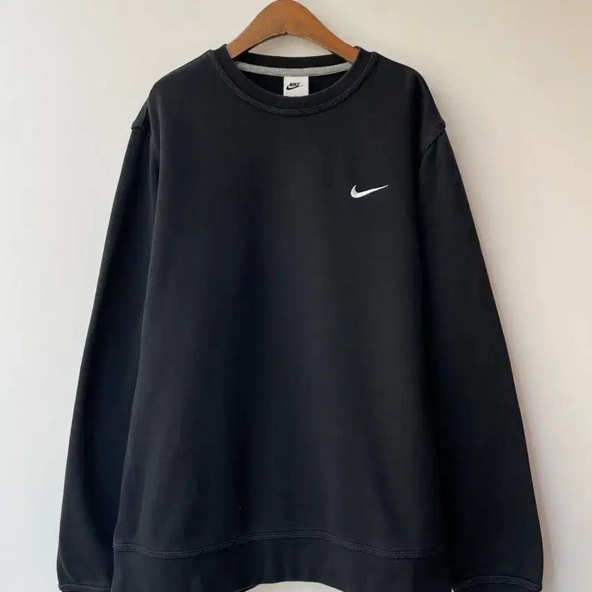 [BUNJANG] Nike Swoosh Sweatshirt Black XXL / 나이키 스우시 맨투맨 블랙 110 XXL