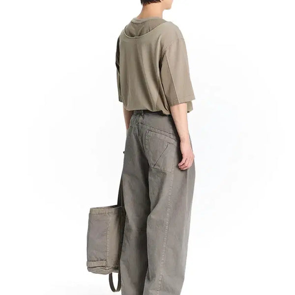 [BUNJANG] Symm Khaki Cotton Pants Size 1 / Symm 카키 1 사이즈 바지
