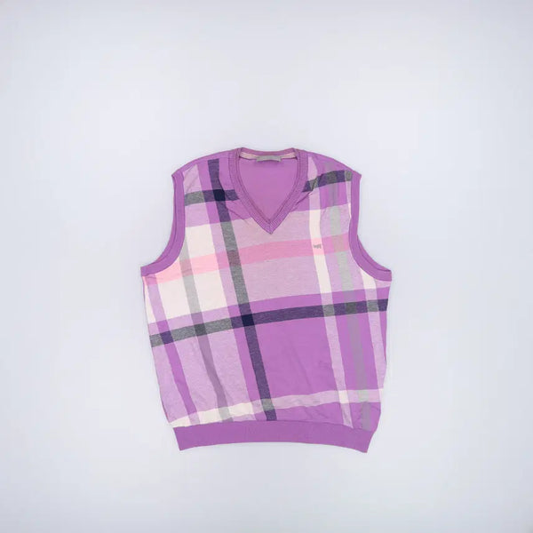[BUNJANG] PAT Check Knit Vest / 105 PAT 체크 니트 조끼 0824H