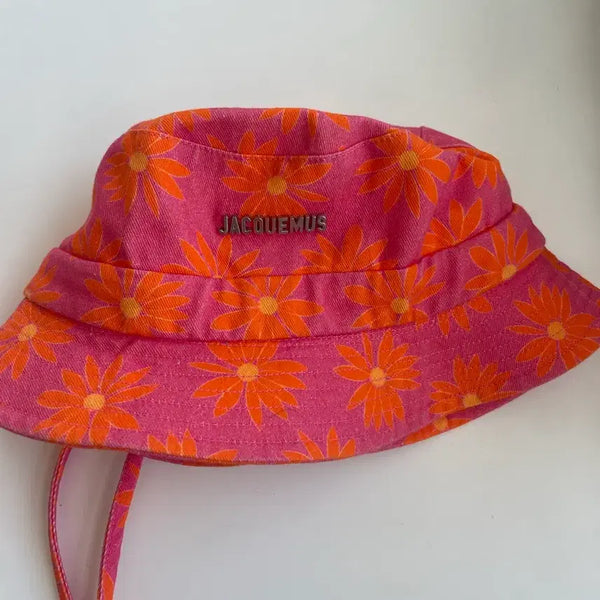[BUNJANG] Jacquemus Floral Bucket Hat Pink / 자크뮈스 플로럴 벙거지 모자 핑크