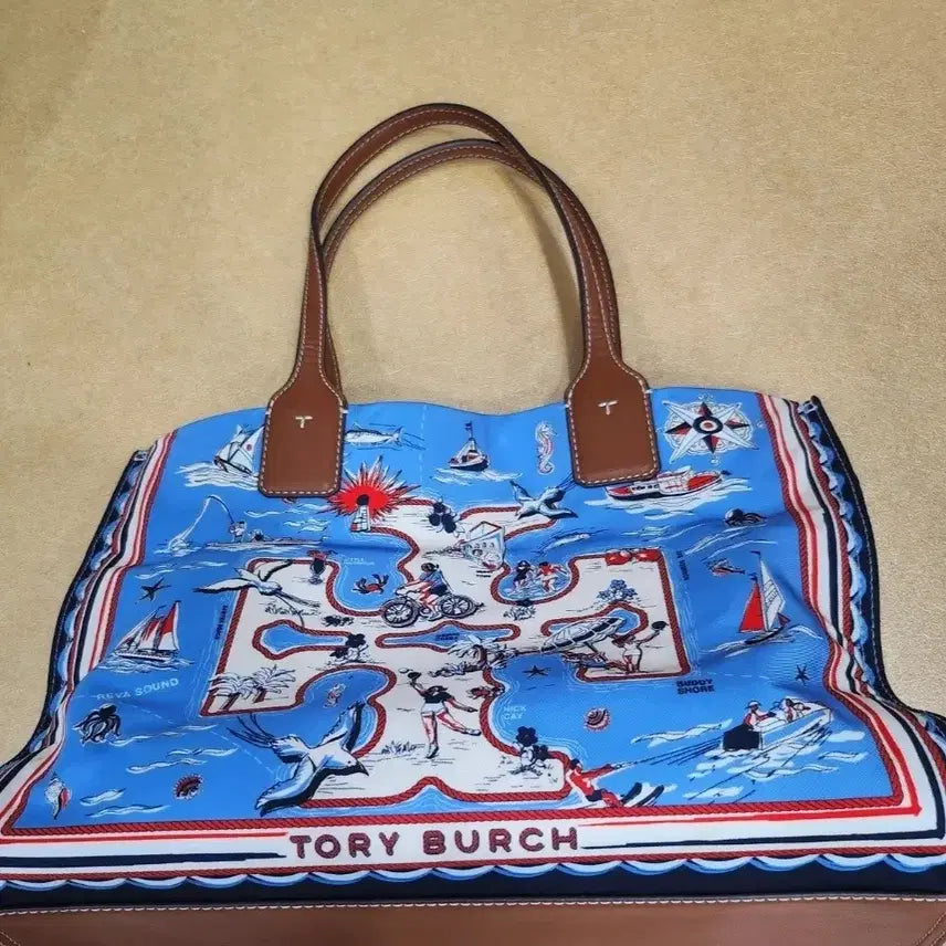 [BUNJANG] Tory Burch Puzzle Pattern Tote Bag / 토리버치 퍼즐 패턴 토트백