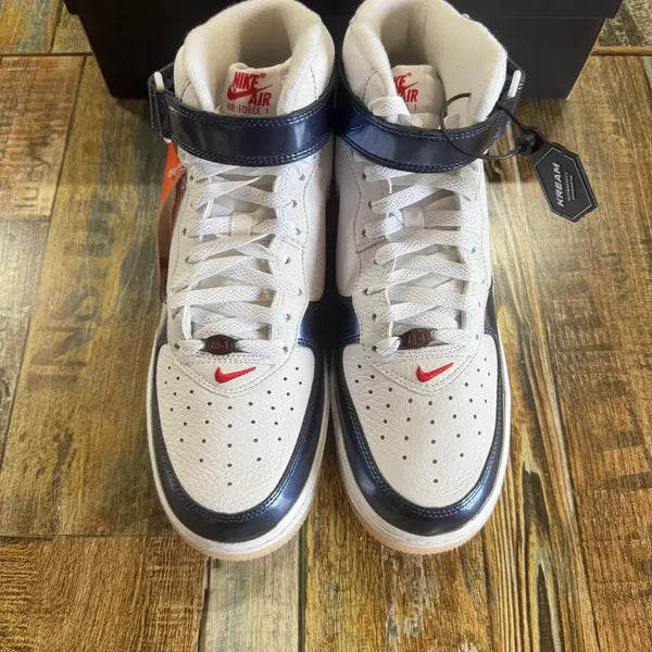 [BUNJANG] Nike Air Force 1 Mid QS University Red Midnight Navy (285) / [새상품] 나이키 에어포스1 미드 QS 285사이즈