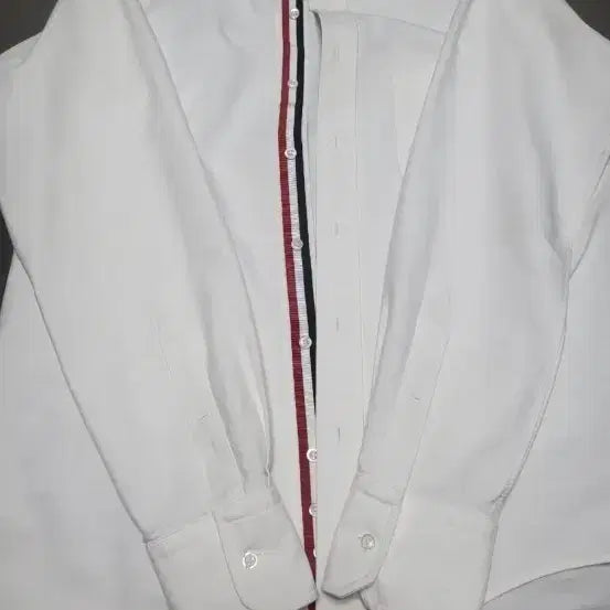 [BUNJANG] Thom Browne White Stripe Detail Button-Up Shirt / 톰브라운 셔츠