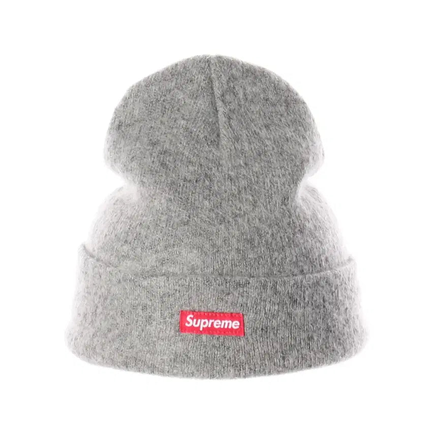 [BUNJANG] Supreme 24FW Mohair Wool Box Logo Beanie Heather Grey / 슈프림 24FW 모헤어 울 박스 로고 비니 헤더 그레이
