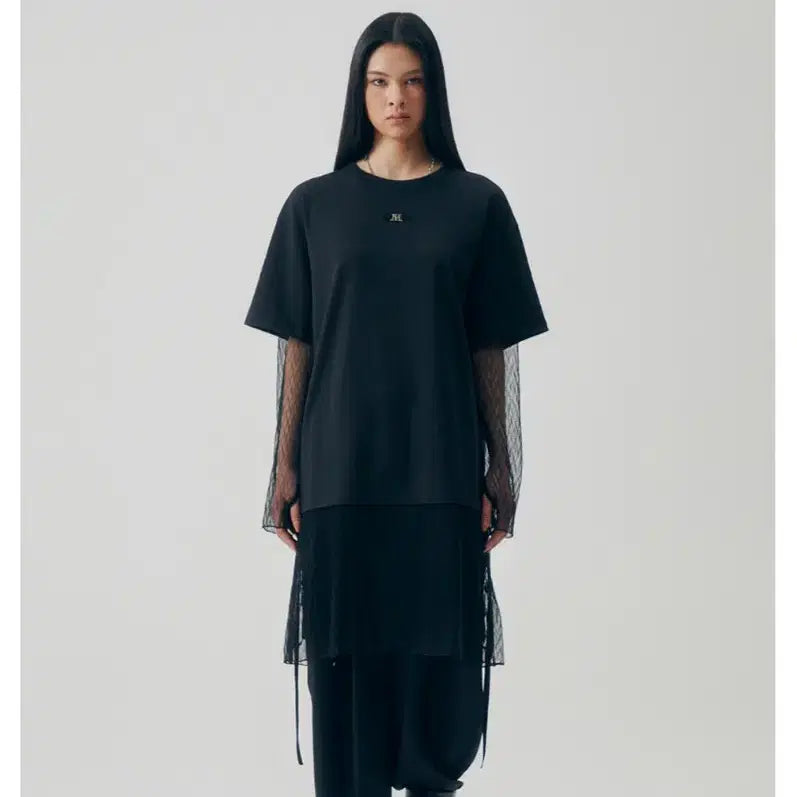 [BUNJANG] trimingbird Layered Lace Long Sleeves Black / 트리밍버드-Layered Lace Long Sleeves [ Black ]