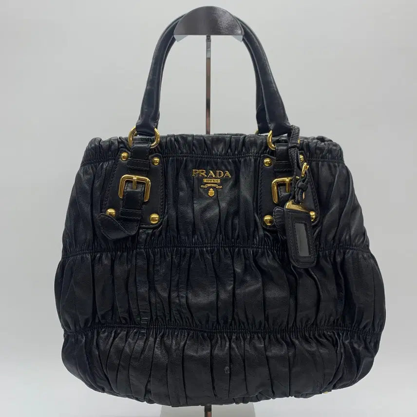 [BUNJANG] Prada Nappa Gauffre Tote/Shoulder Bag Black / 267003636 프라다 나파 고프레 토트/숄더 백 블랙