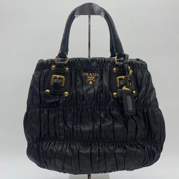 [BUNJANG] Prada Nappa Gauffre Tote/Shoulder Bag Black / 267003636 프라다 나파 고프레 토트/숄더 백 블랙