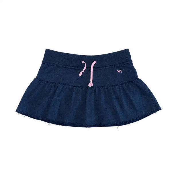 [BUNJANG] Pink Frill Skirt Navy / PINK 트레이닝 프릴 스커트 네이비