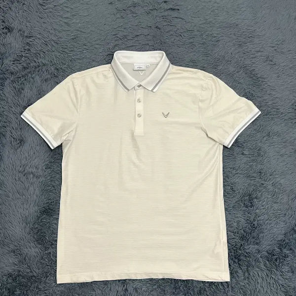 [BUNJANG] Callaway White Swing Short Sleeve T-Shirt / (정품) 캘러웨이 신형 화이트 스윙반팔 100