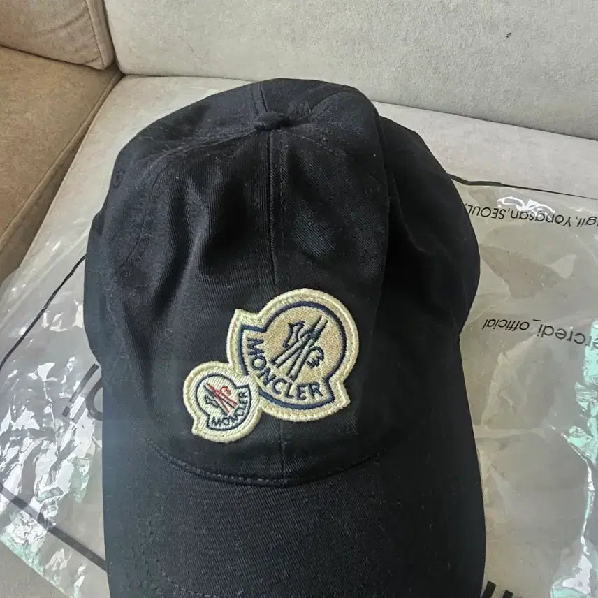 [BUNJANG] Moncler Black Baseball Cap / 몽클레어 볼캡 블랙