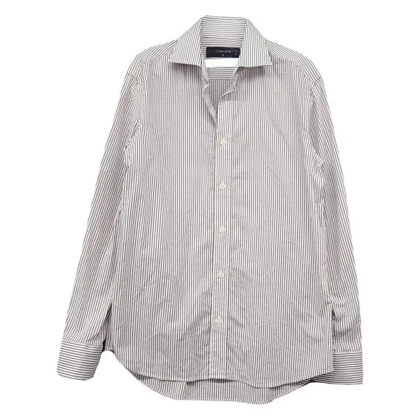 [BUNJANG] Comodo Stripe Light Gray Shirt Small / 코모도 스트라이프 라이트 그레이 셔츠 SMALL