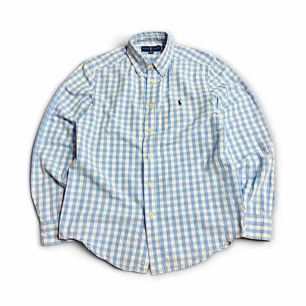 [BUNJANG] Ralph Lauren Gingham Check Shirt Sky Blue / 랄프로렌 깅엄 체크셔츠 스카이블루