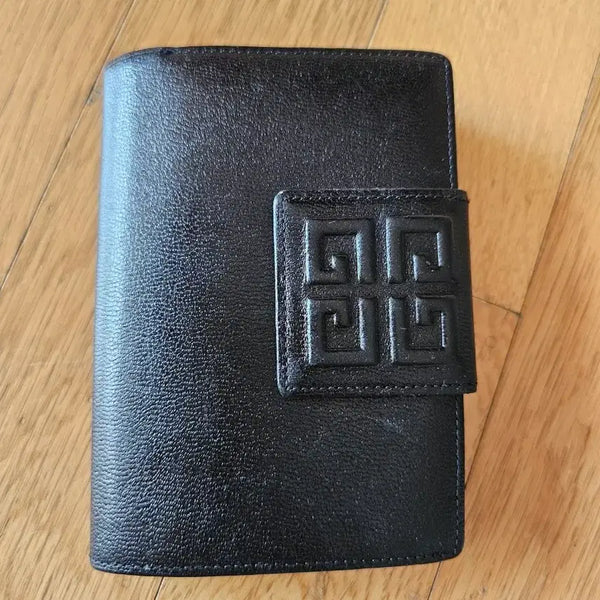 [BUNJANG] Givenchy 4G Logo Black Leather Card Holder / 지방시 4G 로고 블랙 가죽 카드지갑