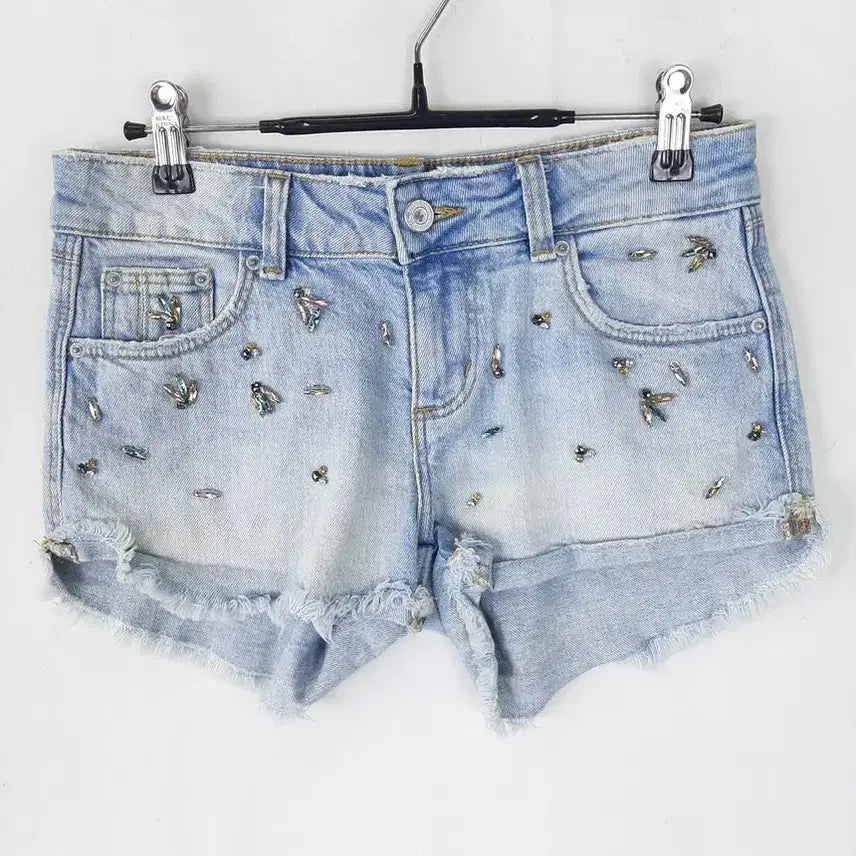 [BUNJANG] Zara Denim Bead Blue Shorts / 자라 데님웨어 비즈 청 반바지24