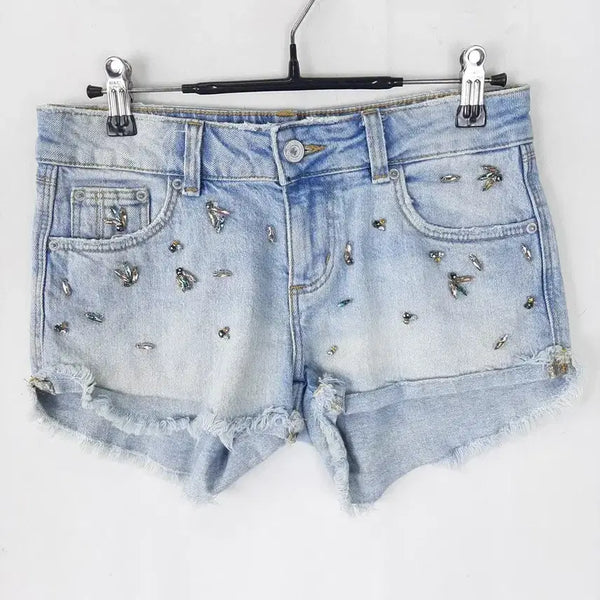 [BUNJANG] Zara Denim Bead Blue Shorts / 자라 데님웨어 비즈 청 반바지24