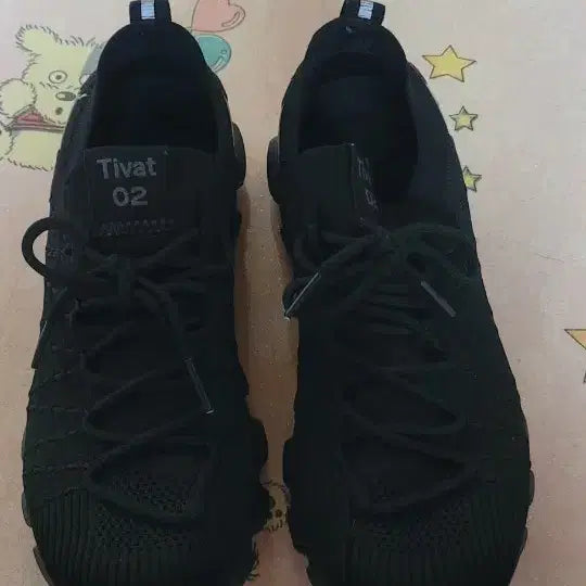 [BUNJANG] Tivat 02 Black Sneakers / 블랙운동화 230